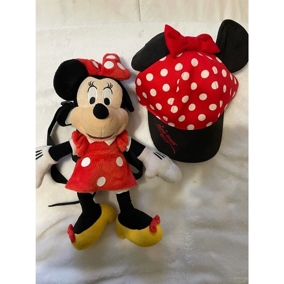 Bundle Minnie Mouse Hat and Minnie Mouse backpack bundle - Picture 1 of 6